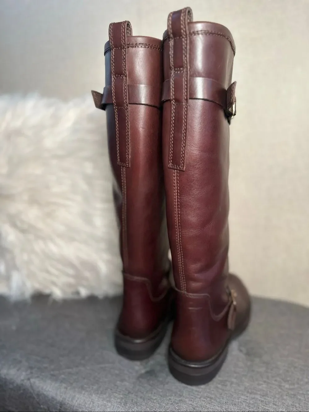 New Steve Madden, Sady Brown, leather riding boots, knee-high